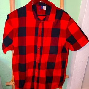 H&M shortsleeve lumberjack shirt size xl